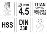 Punta Per Metallo HSS-TIN 4,8Mm
