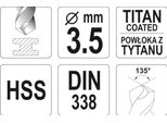 Punta Per Metallo HSS-TIN 3,5 Mm