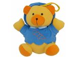 Baby Mix Orsacchiotto Blu Peluche Con Macchina Giocattolo