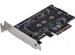 Silverstone SST-ECM27 Scheda Adattatore M.2/SATA Pcie 4.0 2X Sata 6G Profilo Basso