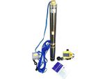 Tiefbrunnenpumpe, 3 Zoll Brunnenpumpe mit Druckschalter 8,4 Bar 3780 L/h