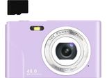 Inf Fotocamera Digitale Da 48 Mp, Fhd 1080P, Zoom 16X, Scheda Di Memoria Da 32 Gb Viola