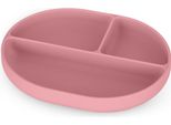Piatto In Silicone A Scomparti Ovale Rosa 6M+ Petite&Mars