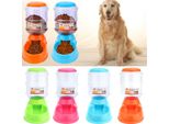 3.5L Automatic Pet Water Food Dispenser Dog Cat Large Food Pet Bowl - Arancione