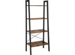 Vasagle Scaffale In Piedi, Libreria, Scaffale A Scala, Con 4 Livelli, Scaffale A Scala, Scaffale In Piedi