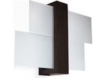 Lampada Da Parete Feniks 1 Wengé 1Xe27 15W Legno/Vetro 30X12X43Cm Sollux Lighting