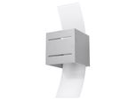 Lampada Da Parete Loreto Grigio 1Xg9 8W Alluminio/Vetro 30X12X10Cm Sollux Lighting