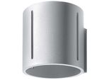 Lampada Da Parete Inez Grigio 1Xg9 8W Alluminio 10X12X10Cm Sollux Lighting