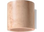 Lampada Da Parete Orbis In Legno Naturale 1Xg9 8W Legna 10X12X10Cm Sollux Lighting