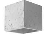 Lampada A Parete Quad In Cemento 1Xg9 8W Calcestruzzo 10X12X10Cm Sollux Lighting