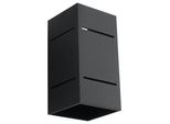 Lampada Da Parete Blocco Nero 1Xg9 8W Alluminio 20X12X10Cm Sollux Lighting