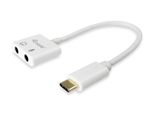 Equip Adapter Usb-C->2X3-Pin 3.5Mm St/Bu 0.15M Weiß