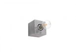 Lampada Da Parete Ariz In Cemento 1Xe27 15W Calcestruzzo 10X10X10Cm Sollux Lighting