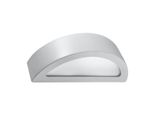 Lampada Da Parete In Ceramica Atena Grigio 1Xe27 15W Ceramica/Vetro 10X14.5X40.5Cm Sollux Lighting
