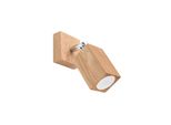 Lampada Da Parete Keke In Rovere 1Xgu10 10W Legna 17X19X8Cm Sollux Lighting