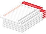 Pricaro Lista Della Spesa "Typo"", Magnetica, Rossa, A6, 50 Fogli, 5 Pezzi"