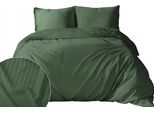 Deco4Home Biancheria Da Letto Satin Denim | 220X200Cm | Verde
