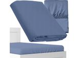Deco4Home Lenzuolo In Microsatinato | 160X200Cm | Blu
