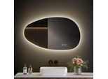 S'afielina Specchio Da Bagno Con Illuminazione 50×85 Cm Specchio Da Parete Con Interruttore A Led 3 Colori Di Luce E Dimmerabile, Antiappannamento E Funzione Memoria