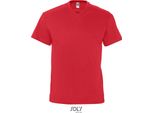 Sols 11150 | Maglietta A Maniche Corte Victory Con Scollo A V Da Uomo - Colore: Rosso - Taglia: L