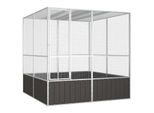 VidaXL Vogelkäfig Verzinkter Stahl Vogelvoliere Vogelhaus mehrere Auswahl 2,135 m, 2,175 m, 2,115 m