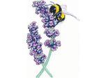 Set Per Punto Croce Heritage In Aida "Lavender Bee"", Schema Contato, PULB1468-A, 11,5X17Cm"