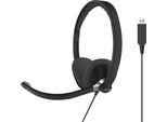 Koss | CS300 | Cuffie Di Comunicazione Usb | Cablate | In-Ear | Microfono | Cancellazione Del Rumore | Nero