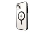 Speck Presidio Perfect-Clear Impact Geometry Magsafe Microban Apple Iphone 14 Plus / 15 Plus (Trasparente / Nero)
