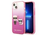 Karl Lagerfeld Klhcp13Stgkcp Custodia Rigida Per Iphone 13Mini 5,4 RóżOwy/Rosa Gradiente Ikonik Karl & Choupette