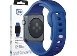 42/44/45/46/49 Mm Blu (Grande) - Cinturino In Silicone 3Mk Per Apple
