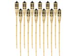 Jopassy 48X Torce Da Giardino Set Lampade Di Bambù Torcia Olio Stoppino 90Cm Torce Ad Olio Per Torcia Fiamme Festa Decorazione