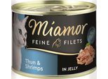 Miamor 185Gx12 Filetti Fini In Gelatina Di Tonno E Gamberi