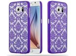 Cadorabo Cover Per Samsung Galaxy S6 Cover Protettiva In Viola Custodia Rigida Cover Protettiva Fiori Cover Telefono Cellulare