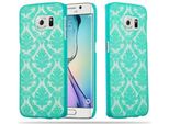Cadorabo Cover Per Samsung Galaxy S6 Edge Cover Protettiva In Verde Custodia Rigida Cover Protettiva Cover Fiori Cover Telefono Cellulare