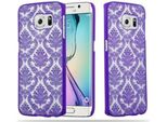 Cadorabo Cover Per Samsung Galaxy S6 Edge Cover Protettiva In Viola Custodia Rigida Cover Protettiva Cover Fiori Cover Telefono Cellulare