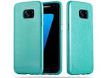 Cadorabo Cover Per Samsung Galaxy S7 Edge Cover Protettiva In Tpu Turchese Custodia Per Telefono Cellulare Custodia Rigida Custodia Glitter Glitter