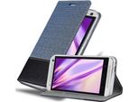 Cadorabo Custodia Per Htc One M7 Custodia Protettiva In Blu Custodia Per Cellulare Custodia A Libro Cover