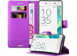 Cadorabo Custodia Per Sony Xperia X Cover Protettiva In Viola Custodia Per Telefono Cellulare Cover Chiusura Magnetica