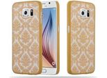 Cadorabo Cover Per Samsung Galaxy S6 Cover Protettiva In Oro Custodia Rigida Cover Protettiva Fiori Cover Telefono Cellulare