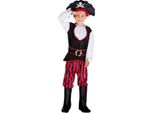 Boland Pirata Tom Costume Junior 7 - 9 Anni Nero/Rosso Taglia 128/140