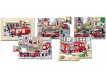 Puzzle In Legno Dei Vigili Del Fuoco Beleduc - Giocattolo Educativo - Puzzle A Strati Per Bambini