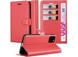 Cadorabo Custodia Per Apple Iphone 11 Pro Max Custodia Protettiva In Rosso Custodia Per Cellulare Cover Chiusura Magnetica