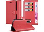 Cadorabo Custodia Per Sony Xperia 10 Ii Custodia Protettiva In Rosso Custodia Per Cellulare Custodia Cover Chiusura Magnetica