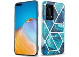 Cadorabo Custodia Protettiva Per Huawei P40 In Tpu Blu Custodia Per Telefono Cellulare Custodia Cover
