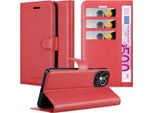 Cadorabo Custodia Per Apple Iphone 12 Pro Max Custodia Protettiva In Rosso Custodia Per Cellulare Cover Chiusura Magnetica