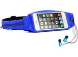 Cadorabo Sport Bum Bag In Blu Lunghezza-Regolabile Hip Bag Cintura Borsa Portacellulare