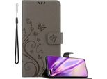 Cadorabo Cover Per Huawei P40 Cover Protettiva In Grigio Cover Protettiva Cover Per Telefono Cellulare Cover Fiori Custodia Fiore