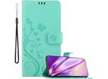 Cadorabo Cover Per Samsung Galaxy S21 Ultra Cover Protettiva In Turchese Cover Protettiva Cover Telefono Cellulare Cover Fiori Custodia Fiore