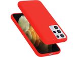 Cadorabo Custodia Protettiva Per Samsung Galaxy S21 Ultra In Rosso Custodia Del Telefono Cellulare Custodia Cover Tpu Etui