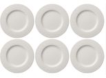 Set Di 6 Piatti Villeroy & Boch Manufacture Rock Blanc D. 27Cm Bianco